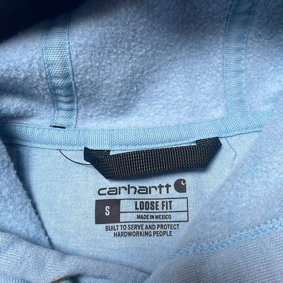 Carhartt Graphic Sweatshirt Hoodie Women’s Size Small Loose Fit From Fall 2022 - Picture 4 of 10